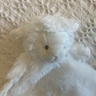 Carters Baby Lamb Plush White Security Blanket Lovey Minky Pacifier Holder