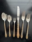 International Silver Golden La Strada Sterling Flatware Set Svc 12 72pc No Mono