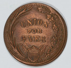 1863 Civil War Token  liberty And No Slavery   Union For Ever  Ref  F-36 271