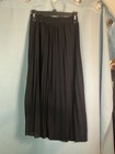 Harper Women s Black Solid Pleated Midi Skirt Size S Pull-on Elastic Waist