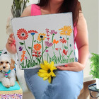 Dly Lifestyle Large Wildflower Stencil For Painting  15x12 Inches  - Stencils Fo