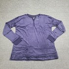 Nautica Womens 2 Piece Pajama Sleepwear Set Top W Printed Pants Small Size Blue