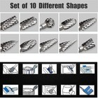 Tungsten Carbide Burr Bit Cutting Carving Burr 1 8  Shank Dremel Rotary Tool Lot
