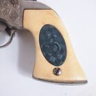 Vintage Hubley Marshal Toy Cap Gun     Black white Grips  Cowboy Pistol