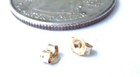 14kt Pure Yellow Gold Tiny 3mm Replacement Backs  Pair - Free Shipping 