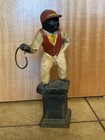 Cast Iron Hitching Post Horse Jockey    jocko Graves    Equestrian Vintage Door Stop