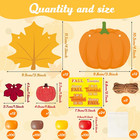 Fall Necklace Craft Kit - 24pcs Diy Thankful Pumpkin Maple Leaves Wooden Pendant