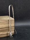 Antique Late Victorian Sterling Silver Twisted Sugar Tongs Bird Claw Holder 6 8g