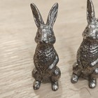 10 Pcs Vintage Pewter Bunny Rabbit   Cabbage Figurines Figures