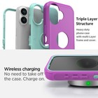 For Iphone 16 Heavy Duty Rubber Shockproof 3-layer Protective Cover Phone Case