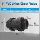 Pvc Spring Ture Union Check Valve  1in Slip Swing Utility Water One 1inch-1pc 