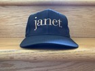 Vintage Janet Jackson 1993 World Tour Snapback Hat Cap Black Gold Embroidered