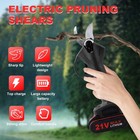 21v Electric Cordless Branch Scissors Pruning Shear Pruner Cutter 2battery