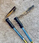Vintage Scott  Ice Blue Ski Poles 50   W  Leather Straps   Large Baskets