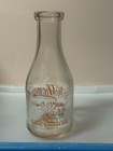 W h Thomas One Quart Pyro Milk Bottle From Miami florida 