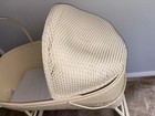  rare  vintage 1980s Red-man Wicker Bassinet Original Mattress With Tags Mint   