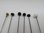 Lot 6 Hat Pins Cloche Victorian Antique Glass Celluloid Drop Edwardian An36-22