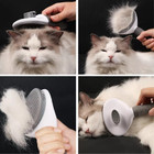 Pets Grooming Brush Self-cleaning Dog   Cat Hair Remover Deshedding Massage Comb