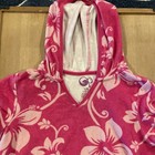 Op Swimsuit Cover W  Hood Sz Lg 10-12 Pink Floral Print