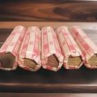 5 Wheat Cent Rolls 250 Coins Mixed Random Dates And Mint Marks