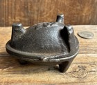 Antique  Cast Iron Candy Chocolate Mold  2oz Footed Easter Egg Molds Lot Of 2