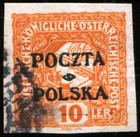 Poland 1919 Austria Newspaper Stamp Overprinted Poczta Polska Scott p4 Used  577