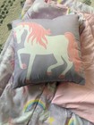 Unicorn Rainbow Full Bedding Set Pink Purple Polyester Comforter Pillow