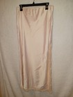 Wild Fable Women s Light Pink Satin Lace Trim Side Slit Midi Skirt Medium  ac 