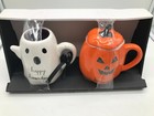 Rae Dunn 16oz Boxed Halloween Ghost   Pumpkin Mug Set Cc01b57009