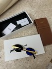 Celine Women s Oval Gold Metal Sunglasses 
