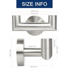 Bathroom Double Towel Hook- Sus30stainless Steel Robe Towel 4 Brushed Nickel-u