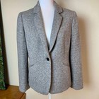 Tahari Asl Size 8 Women s Single Breasted Blazer Jacket Gray Career Business