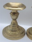 Pair Of Vintage Antique Brass Candle Holders 5-3 4  High
