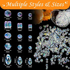 Crystal Beads  800 Pcs Crystal Glass Beads Bulk  Clear Crystal Beads For Jewelry
