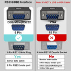 Usb To Rs-232 Serial Adapter Cable 1 8m     Db9 Male  Prolific Chipset  Not Vga