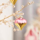  12pcs Heart Shaped Ornaments  Glass Valentine   s Set Of 12 Pink   Gold   Red