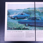 1968 Chevrolet Impala Coupe Vintage Car Print Ad - Original 2 Page Spread
