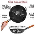 Yosukata Carbon Steel Wok Pan     13 5     Stir Fry Pans - Chinese Wok With Flat Bot