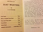 Methods Of Seat Weaving Small 3 5x6 5   20pg  Booklet H  H  Perkins 1967  