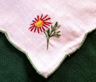 Set 6 Vtg Imperial Elegance Napkins Embroidered Daisy Garden Scalloped Trim 8   