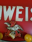 Sign Vintage Style Anheuser-busch Budweiser Breweriana Hat Rack Red 31 75 X 16  