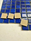 100 Blue 1 x1  Square Ceramic Mosaic Tile Pieces Mosaic Crafting Project