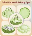 5-in-1 Thick   Plush Baby Play Gym  Baby Play Mats For Floor  Tummy Time Mat    