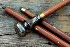 Antique Style Brass Knob Head Handle Vintage Victorian Wooden Walking Stick Cane