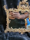 Gilded Bronze Frame Rococo Mirror Glass Foliage Napoleon Iii 19th Century C 1894