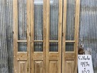 Antique French Double Doors  44x102  3 Pane Glass  European Reclaimed G166
