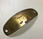 Vintage Antique Original Century Brass Fan Motor Tag Plate For Ceiling Fan