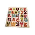 B  Toys Wooden Alphabet Puzzle Board  Removable Letters And Pictures