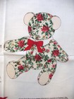 Vip Floral And Holly Teddy Bear Fabric Panel To Cut   Sew 19  Standing Diy Toy