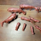 Vintage Louis Marx   Co 50s 60s Toy Farm Animals Playset Lot Series 2 3 Auburn